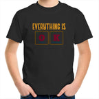 Everything Is OK, Periodic Table - Kids Youth T-Shirt Black Kids Youth T-shirt Positivity Printed In Australia Science