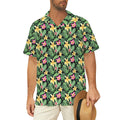 Frangipani Men's Short Sleeve Hawaiian Shirt Men's Hawaiian Shirt (New) Plants Printed Offshore