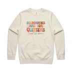 Bookmarks Are For Quitters - AS Colour Stencil Crew Sweatshirt Ecru Sweatshirt Printed In Australia Reading