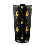 Yellow Lightning - 20oz Mobile Tumbler with Lid (Black Lock) 20oz Travel Mug comic Printed Offshore