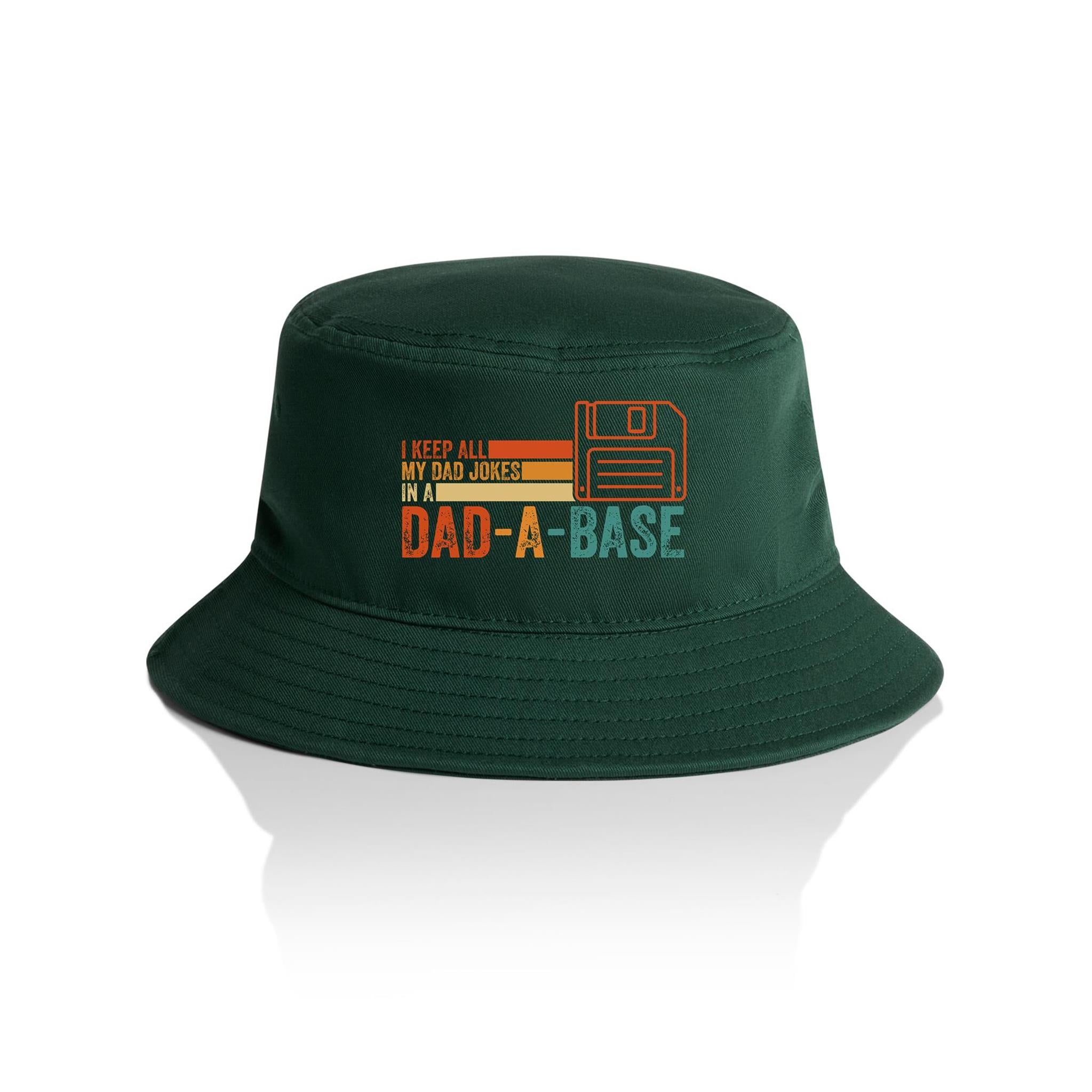 Dad-A-Base - AS Colour Bucket Hat Forest Green One Size As Colour Bucket Hat Dad Printed In Australia