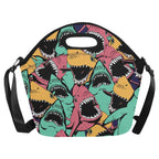 Scary Sharks - Neoprene Lunch Bag Neoprene Lunch Bag Printed Offshore