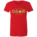 Christmas Gingerbread, Its The Sweetest Time Of The Year - Womens T-shirt Red Womens Christmas T-shirt Christmas Printed In Australia