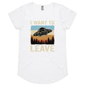UFO I Want To Leave Women's AS Colour Scoop Neck T-Shirt