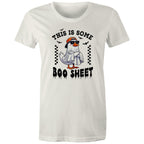This Is Some Boo Sheet, Halloween - Womens T-shirt Natural Womens T-shirt Halloween Printed In Australia