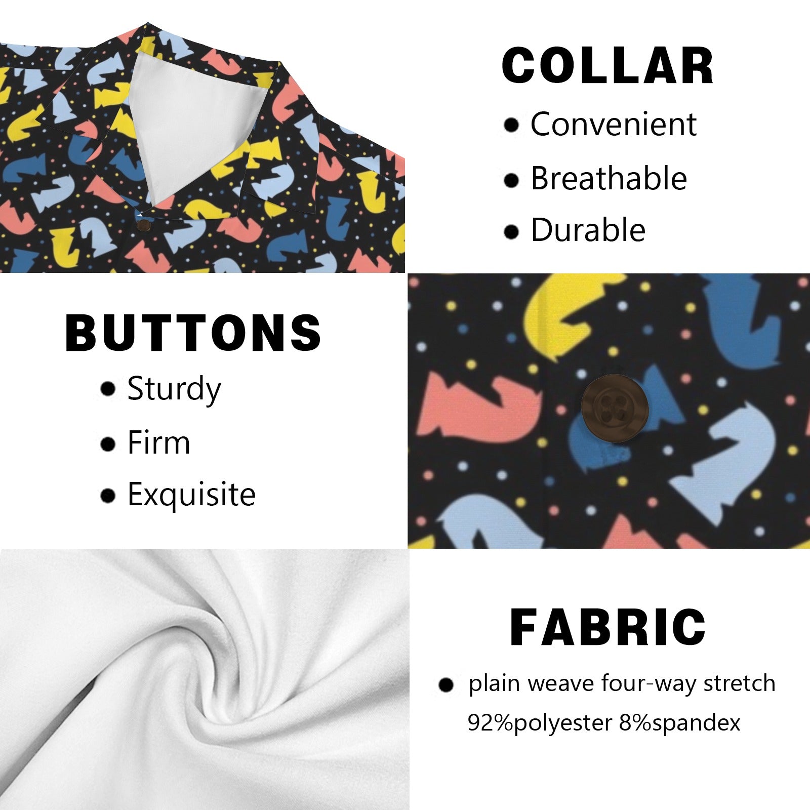 Colourful Chess Pattern Men's Hawaiian Shirt