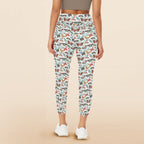 Pretty Moths And Butterflies Women's High Waist Pockets Yoga Leggings Women's High Waist Pockets Yoga Leggings animal Printed Offshore