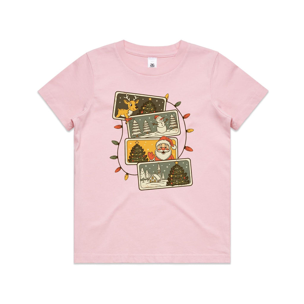 Retro Christmas Cards - Kids Youth T-shirt