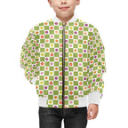 Flower Check Kids Bomber Jacket