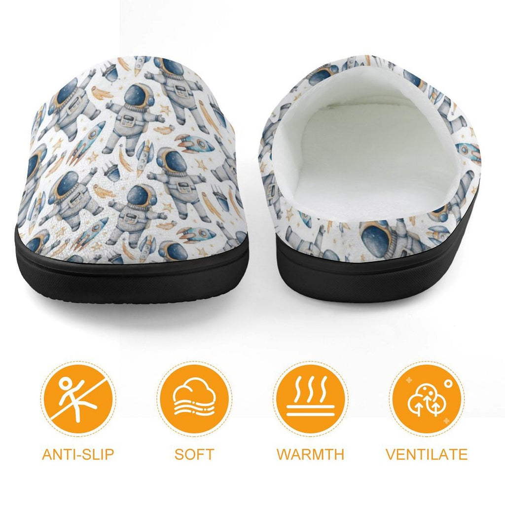 Astronauts Kids Cotton Slippers Kids Cotton Slippers Printed Offshore Space