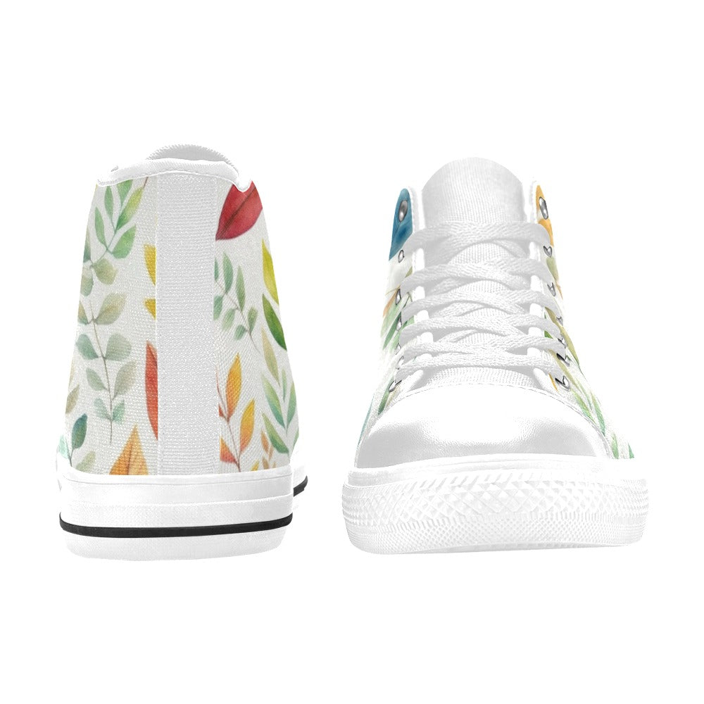 Autumn Leaves - Men's High Top Canvas Shoes