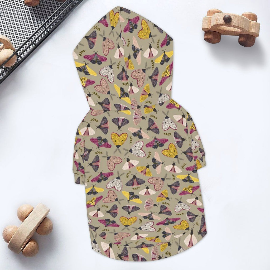 Pretty Moths Pet Hoodie (Large Size)