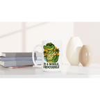 Personalised In A While, Crocodile White 15oz Ceramic Mug Personalised 15oz Mug animal Globally Fulfilled