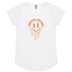 Forever Anxious Women's AS Colour Scoop Neck T-Shirt White Womens Scoop Neck T-shirt Printed In Australia