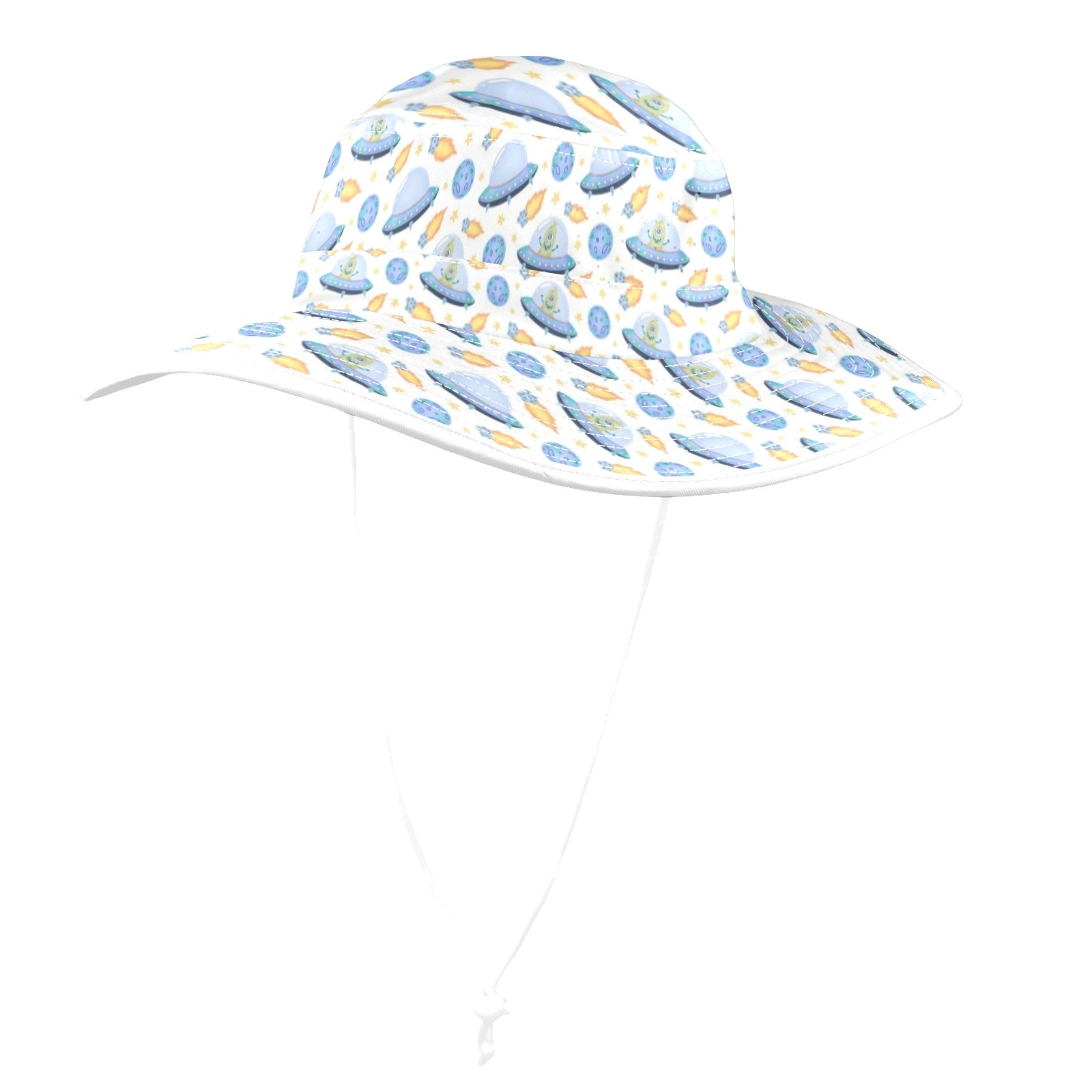 UFO's Wide Brim Bucket Hat Wide Brim Bucket Hat Printed Offshore Sci Fi