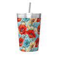 Vibrant Floral Small Stainless Steel Travel Mug Cup 12oz/350ml