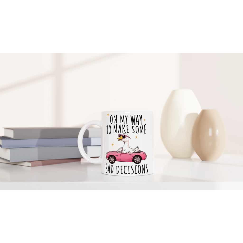 On My Way To Make Some Bad Decisions - White 11oz Ceramic Mug White 11oz Mug animal Globally Fulfilled
