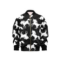 Black And White Unicorn Kids Bomber Jacket XL Kids Bomber Jacket animal Printed Offshore