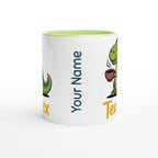 Personalised - Tea-Rex, Tea Drinking Dinosaur - 11oz Ceramic Mug Personalised 11oz Mug animal Globally Fulfilled Tea