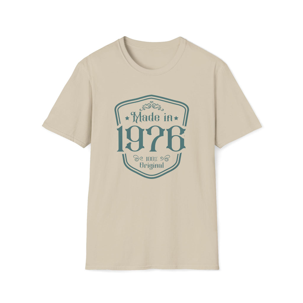 Turning 50, Made In 1976 Unisex Softstyle T-Shirt Sand Unisex Adult T-shirt Australian Printer Birthday