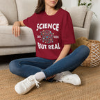 Science, Like Magic But Real Unisex T-Shirt Cardinal Red Unisex Adult T-shirt Globally Fulfilled Science