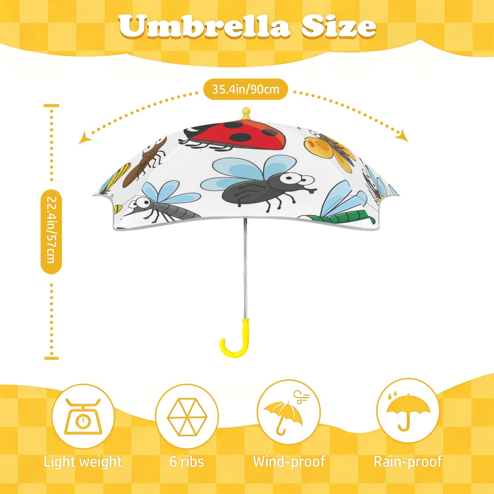 Little Creatures Kids Safe Round Corner Umbrella Kids Safe Round Corner Umbrella animal Printed Offshore