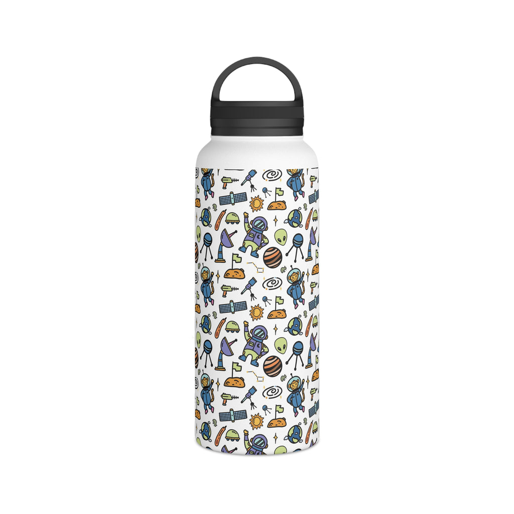 All About Space Stainless Steel Water Bottle, Handle Lid Stainless Steel Water Bottle With Handle Lid Globally Fulfilled Space