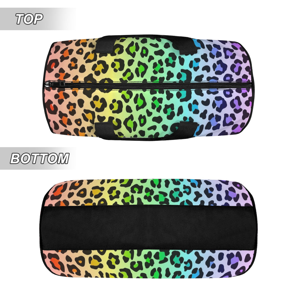 Rainbow Leopard Print Duffle Bag Duffle Bag Printed Offshore