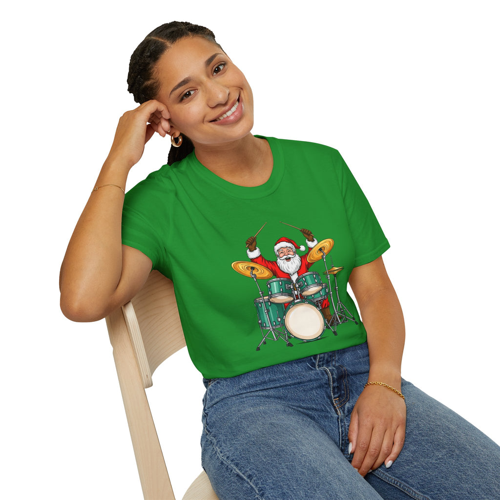 Drummer Santa - Unisex Softstyle T-Shirt