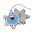 Personalised - I'm Dreaming Of A Flat White Christmas - Christmas Pewter Snowflake Ornament