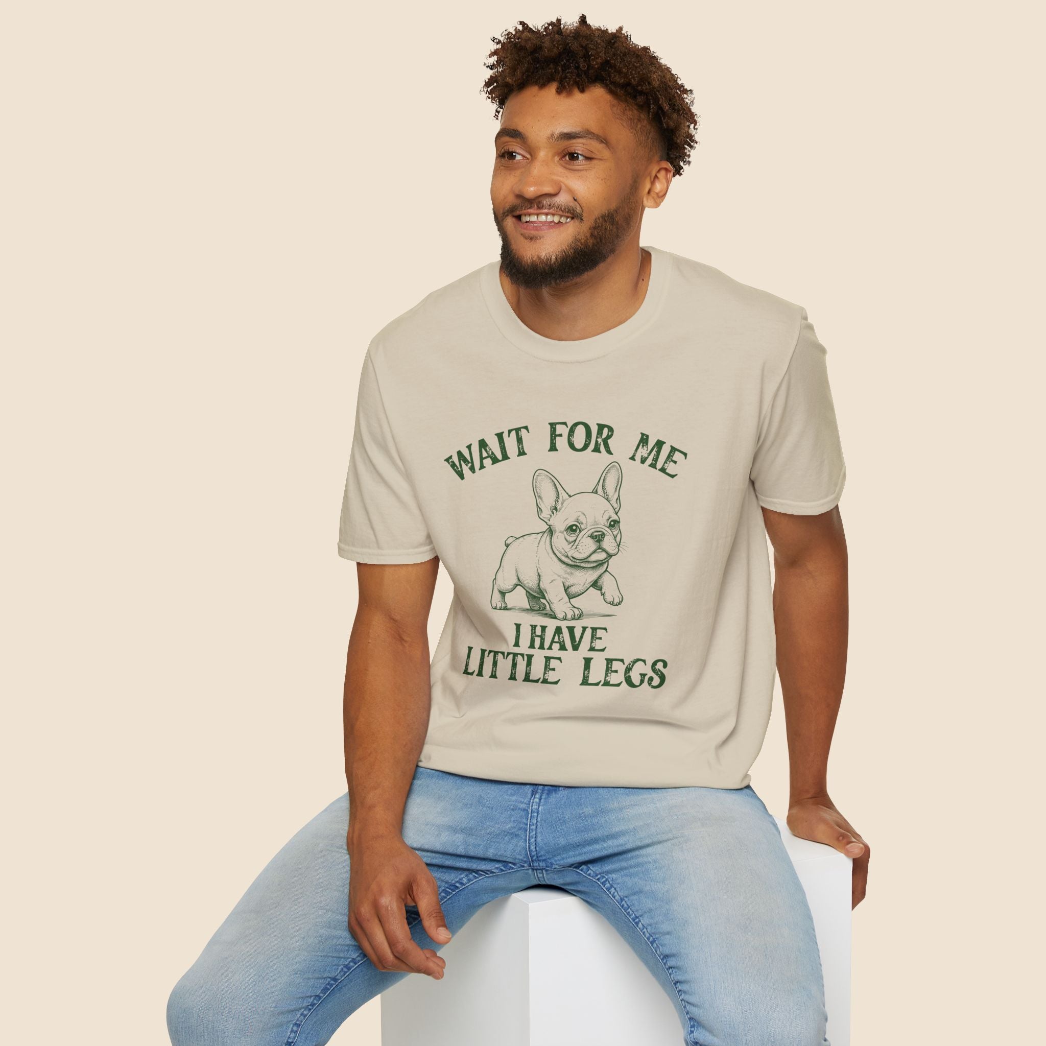 Wait For Me French Bulldog Unisex T-Shirt Unisex Adult T-shirt animal Globally Fulfilled