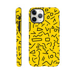 Yellow Black Graphic Squiggle - Apple iPhone Tough case iPhone Tough Case Globally Fulfilled Retro
