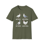 Bin Chicken Beach Chicken Chicken Types Unisex T-Shirt Military Green Unisex Adult T-shirt animal Birds Globally Fulfilled