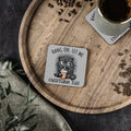 Hang On, Let Me Overthink This Glossy Cork Backed Coasters Square 3.7" x 3.7" 1pc Coaster animal Australian Printer