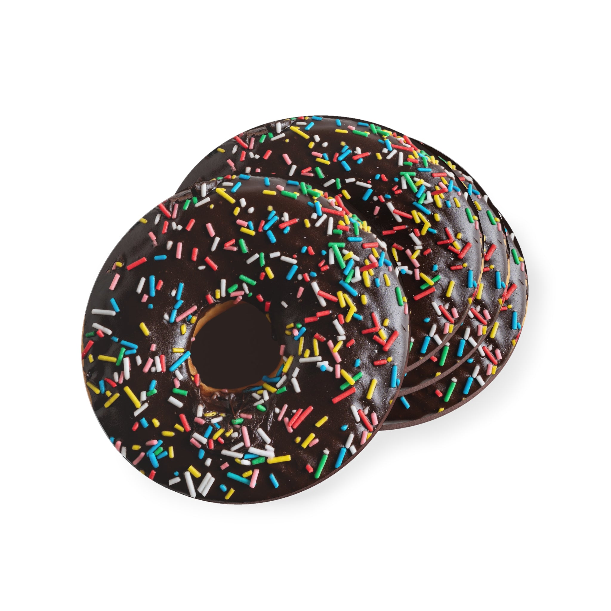 Donut - Round Coasters Round 3.7" x 3.7" 4pcs Round Coaster Australian Printer