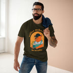 Coffee Makes Life Bearable - Men's Staple Tee Army Mens Premium T-Shirt Animal Coffee Printed in AU and US