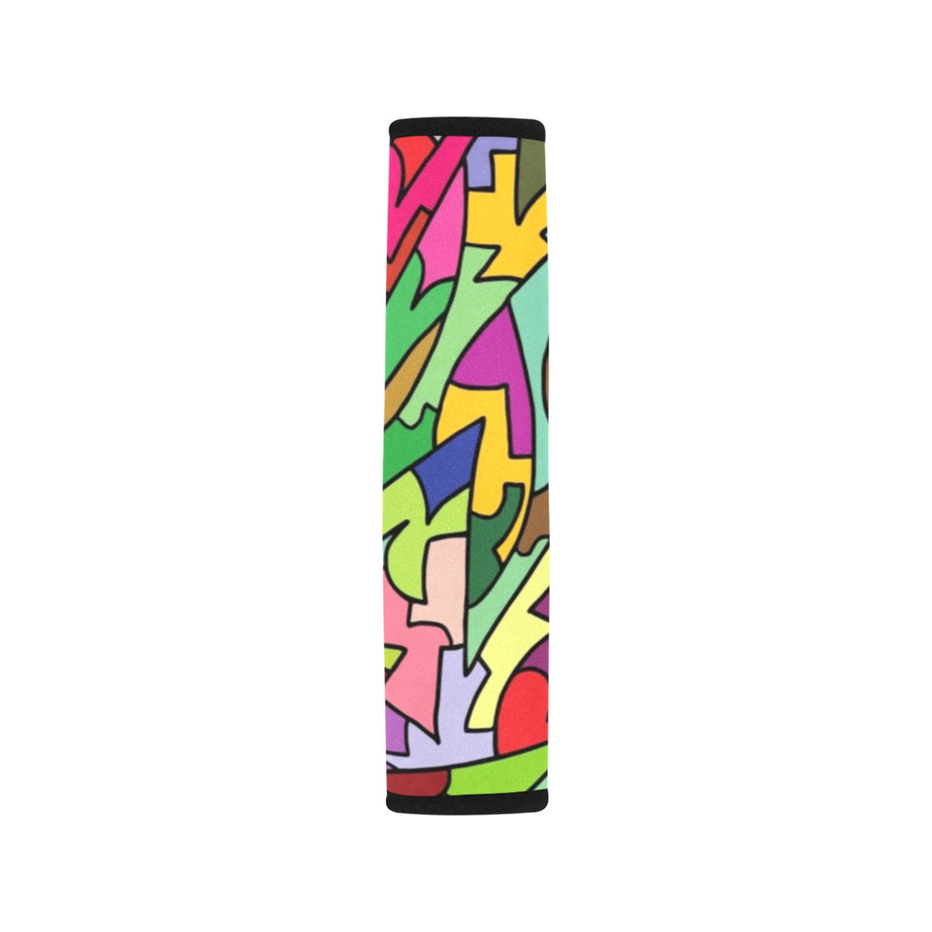 Bright Abstract Car Seat Belt Cover 7''x10'' (Pack of 2) Car Seat Belt Cover 7x10 (Pack of 2) Printed Offshore