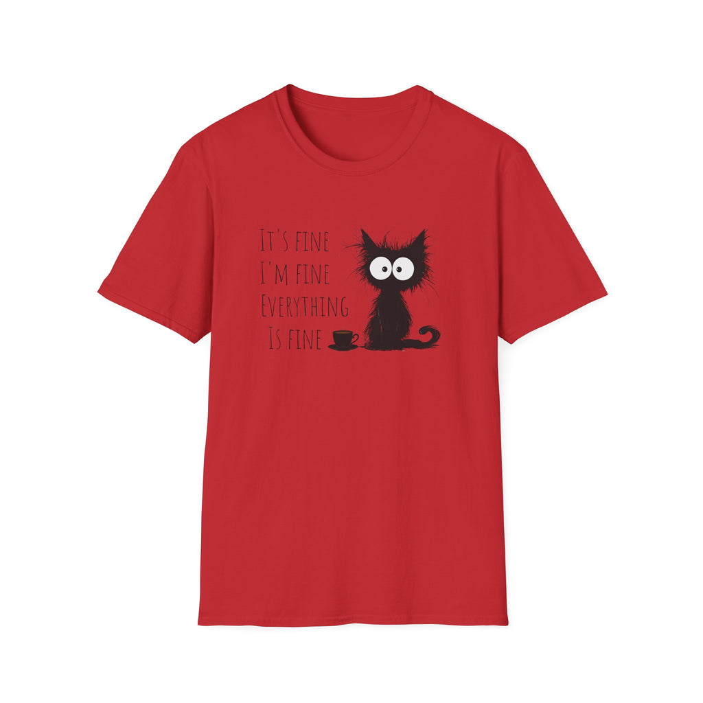 It's Fine, I'm Fine, Everything Is Fine Unisex Softstyle T-Shirt Red Unisex Adult T-shirt animal Australian Printer