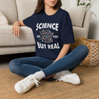 Science, Like Magic But Real Unisex T-Shirt Navy Unisex Adult T-shirt Globally Fulfilled Science