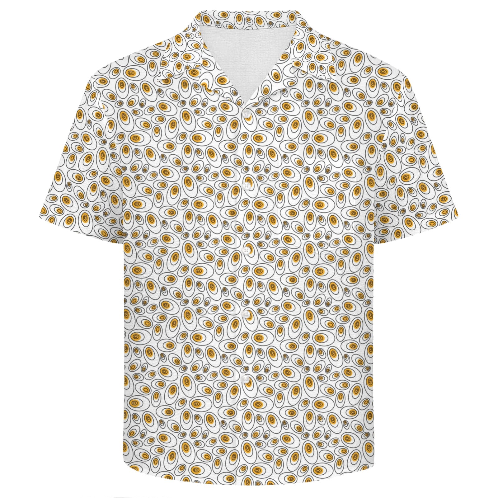 Eggs Abstract Men's Crinkle Hawaiian Shirt