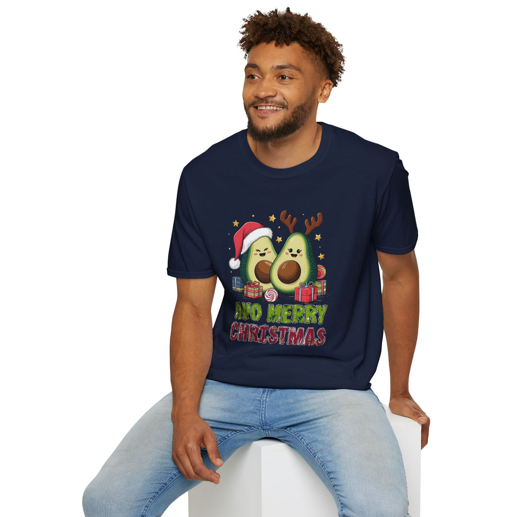 Avo Merry Christmas, Avocado - Unisex Softstyle T-Shirt