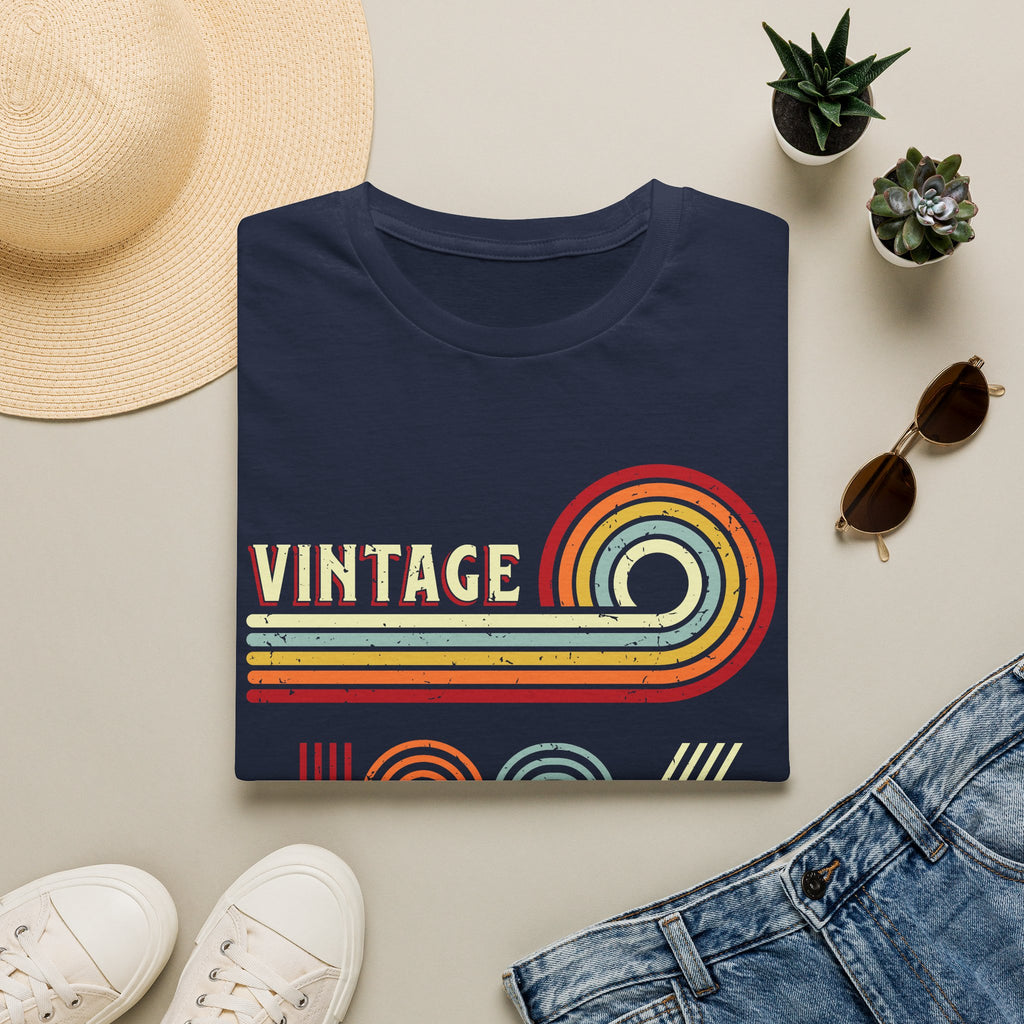 Turning 40 Vintage 1986 Retro Striped Unisex T-Shirt Unisex Adult T-shirt Birthday Globally Fulfilled