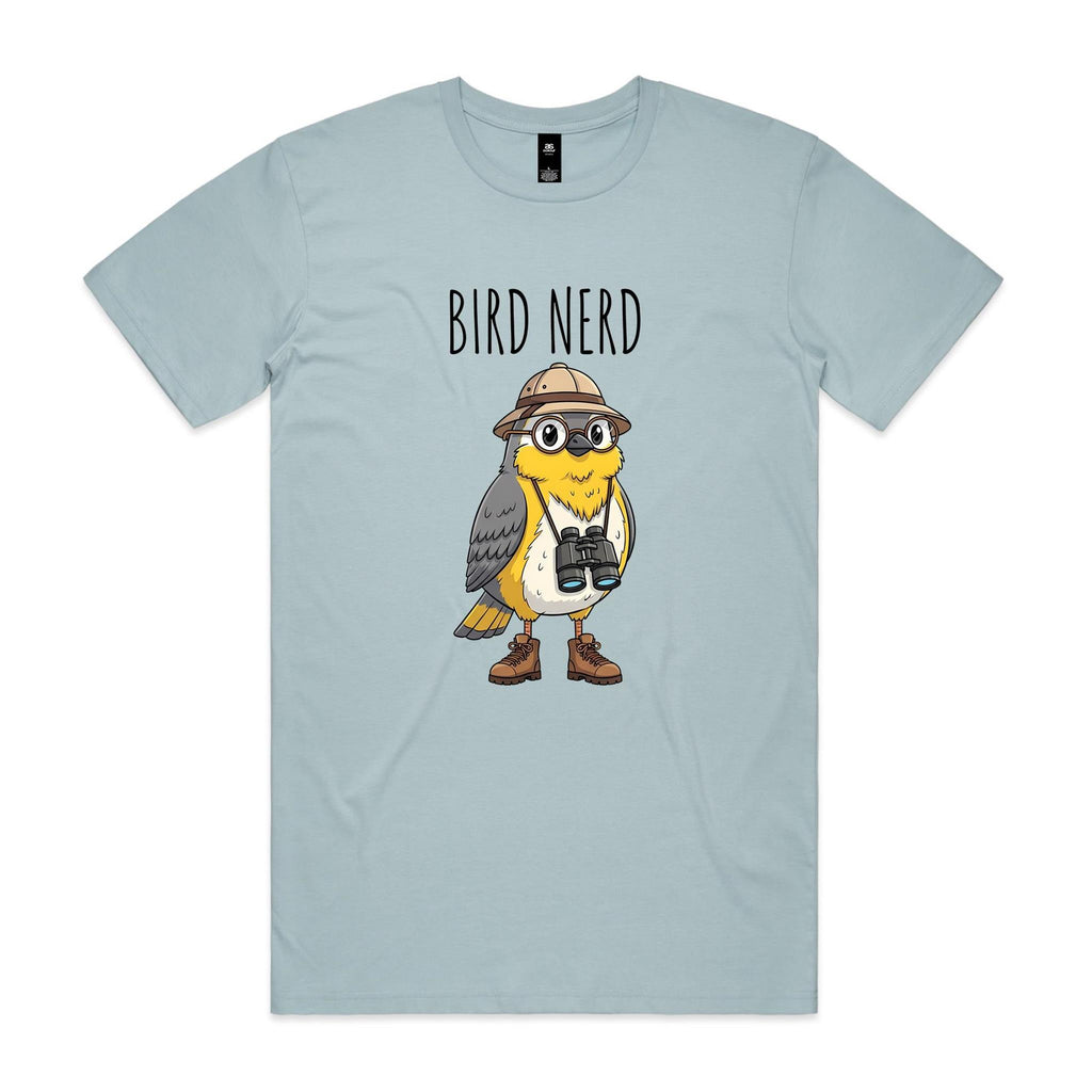 Bird Nerd 2 Men's AS Colour T-shirt Pale Blue Mens T-shirt animal Birds Printed In Australia