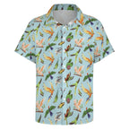 Parrots Women's Collared Pocketless Short Sleeve Shirt