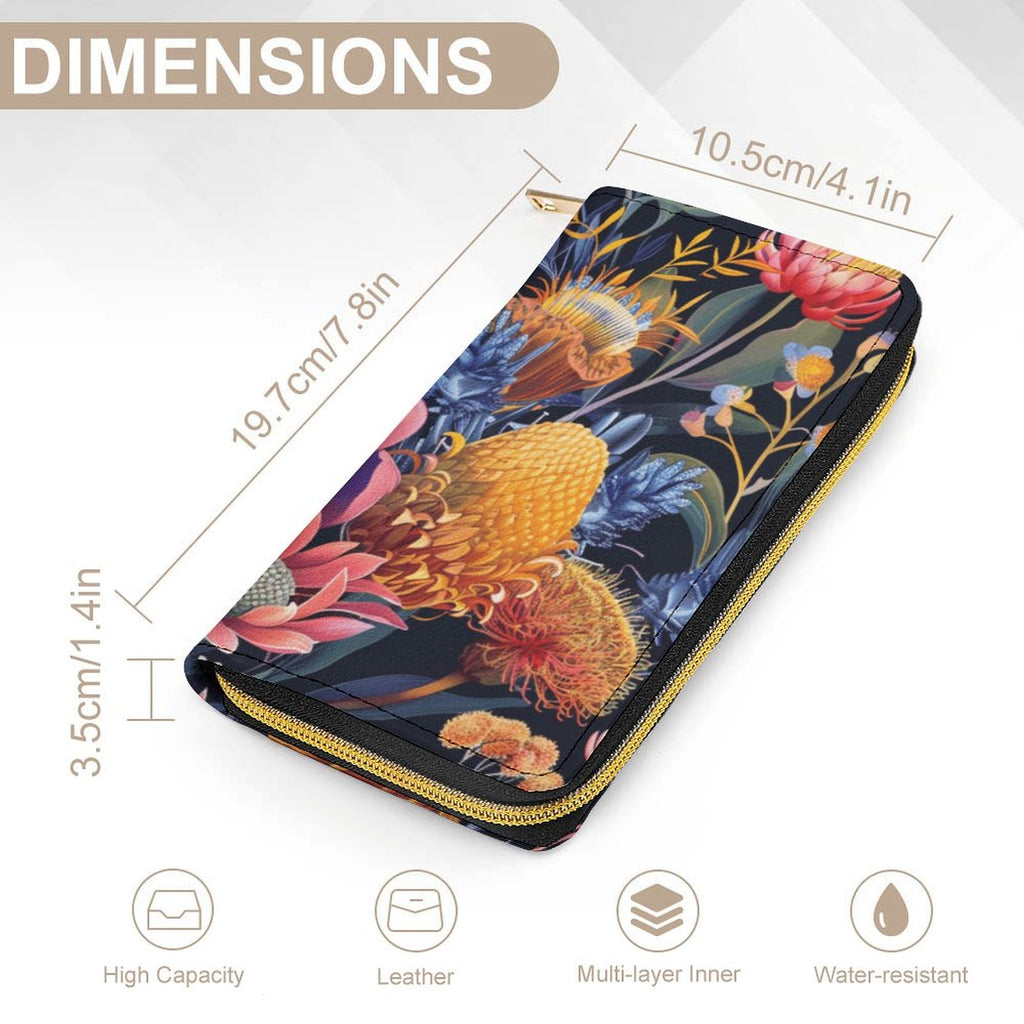 Australian Native Flowers -  PU Leather Wallet