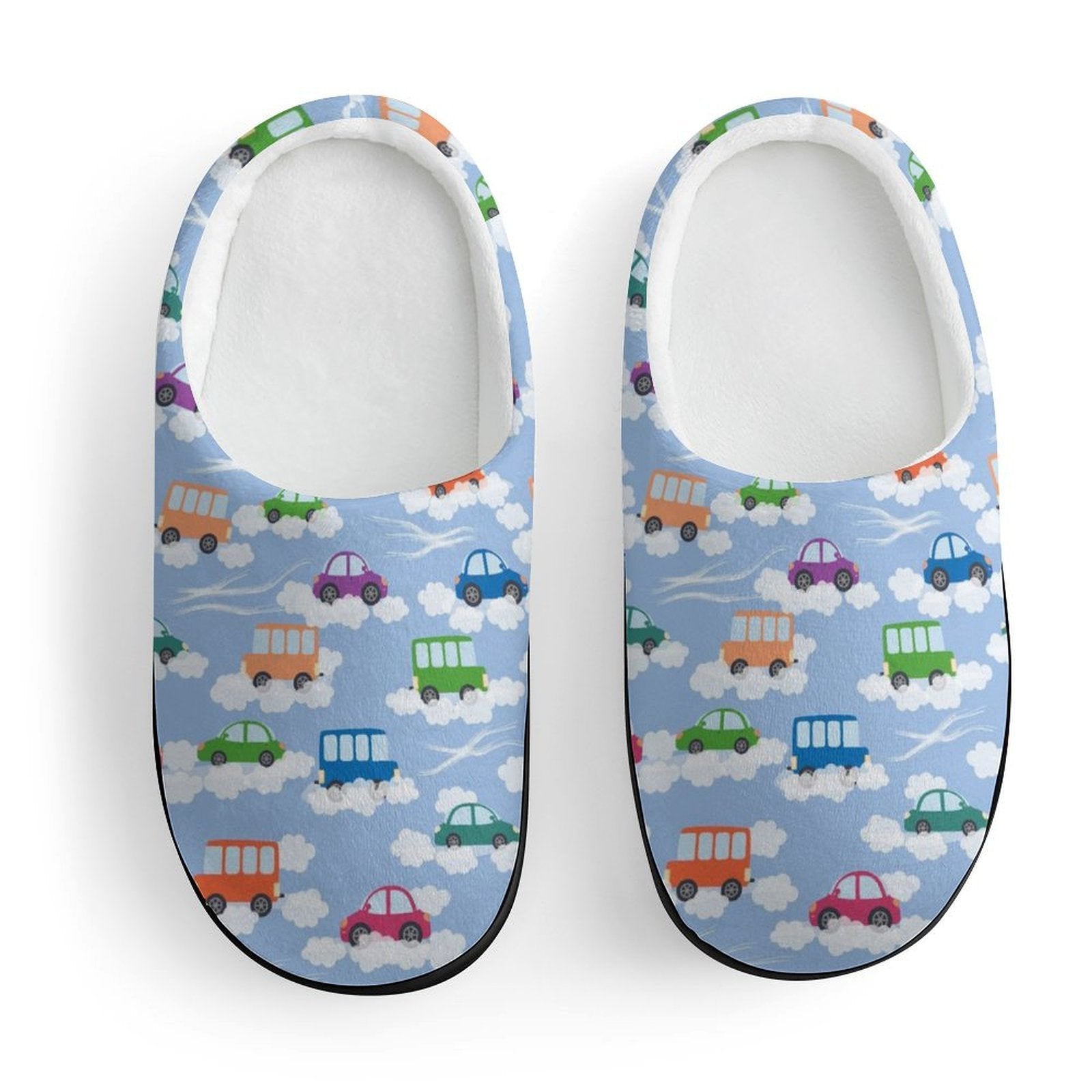 Colourful Cars Kids Cotton Slippers