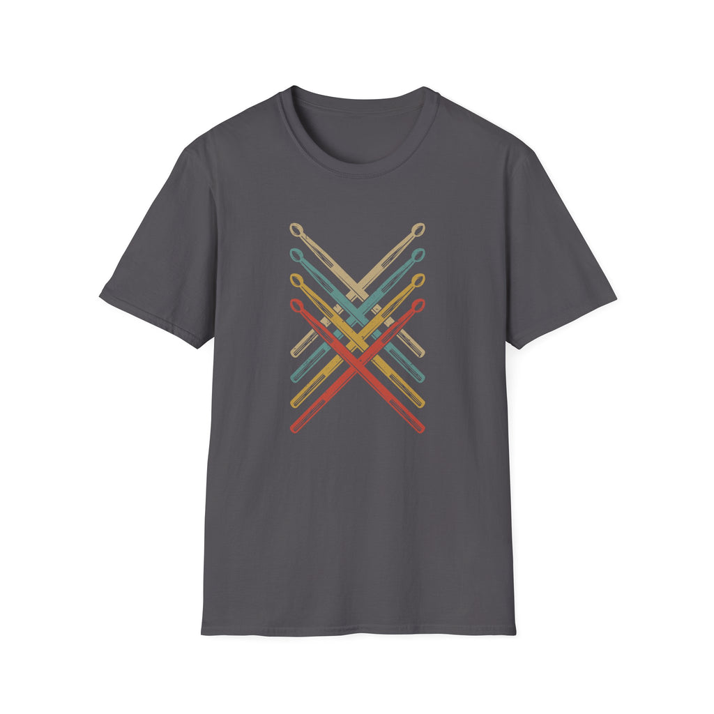 Retro Drumsticks - Unisex Softstyle T-shirt
