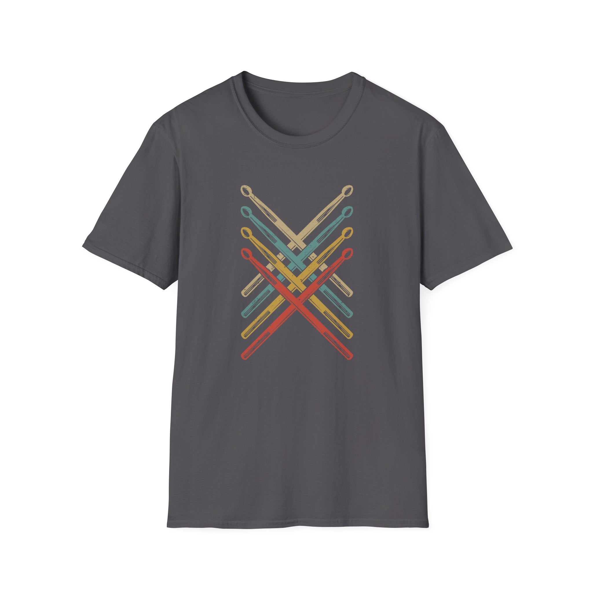 Retro Drumsticks - Unisex Softstyle T-shirt