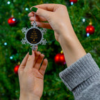 Personalised - I'm On The Nice List This Year - Christmas Pewter Snowflake Ornament