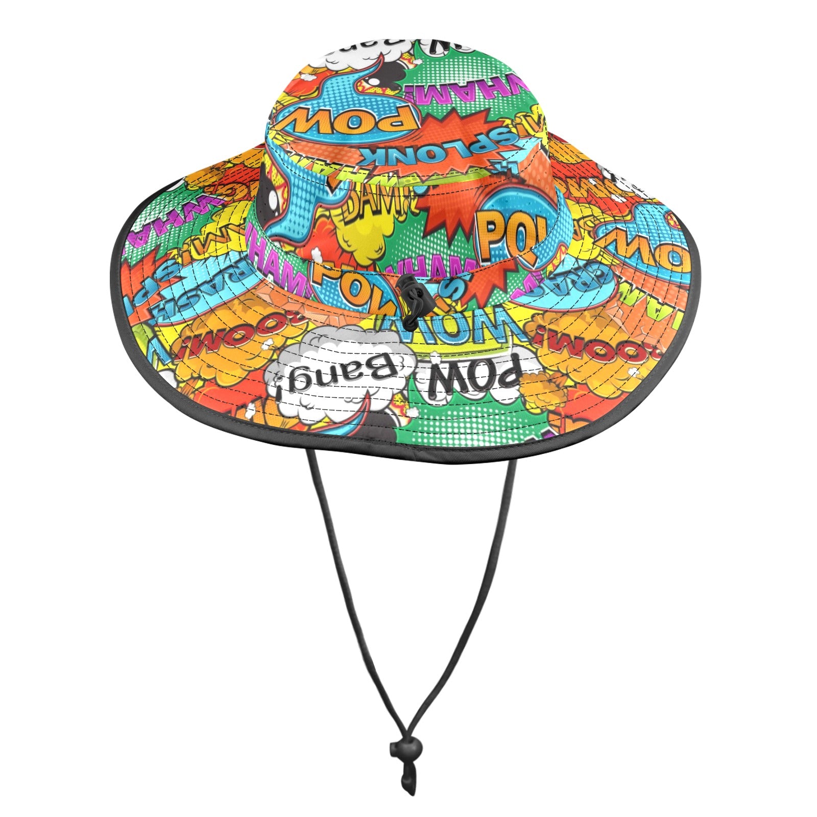 Comic Book 2 - Wide Brim Bucket Hat Wide Brim Bucket Hat comic Printed Offshore
